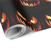Papier Cadeau Citrouilles d'Halloween (Coin rond)