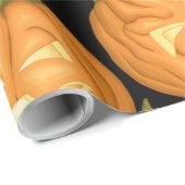 Papier Cadeau Citrouilles d'Halloween (Coin rond)