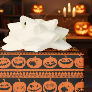 Papier Cadeau Citrouilles d'Halloween drôles de motif de citroui