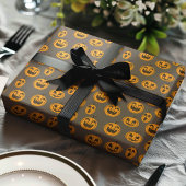 Papier Cadeau Citrouilles d'Halloween rire Jack O'Lantern Motif