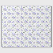 Papier Cadeau Citrouilles Fleuris Violets (Plat)