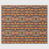Papier Cadeau Citrouilles Imaginaires funky (Plat)