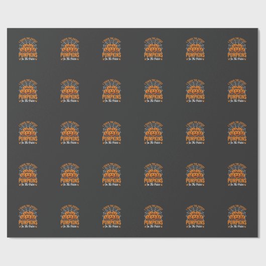 Papier Cadeau Citrouilles les plus mignonnes dans le patch Profe (Plat)