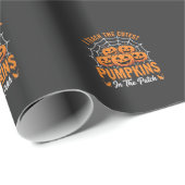 Papier Cadeau Citrouilles les plus mignonnes dans le patch Profe (Coin rond)