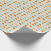 Papier Cadeau Citrouilles Multicolores Motif (Coin)