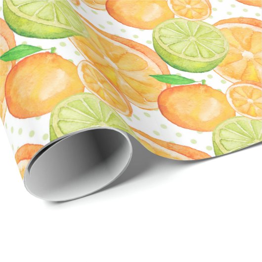 Papier Cadeau Citrus (Coin rond)