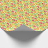 Papier Cadeau Citrus : aquarelle à trois couleurs vibrantes (Coin)