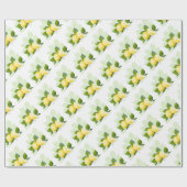 Papier Cadeau Citrus citron Fruit Botanique (Plat)