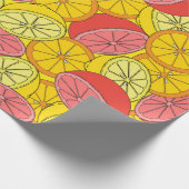 Papier Cadeau Citrus sans soudure motif beaucoup d'oranges, citr (Coin)