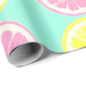 Papier Cadeau Citrus Symphony (Coin rond)