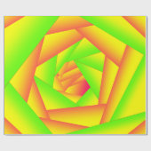 Papier Cadeau Citrus vert orange jaune ombre abstrait Conception (Plat)