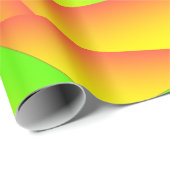 Papier Cadeau Citrus vert orange jaune ombre abstrait Conception (Coin rond)