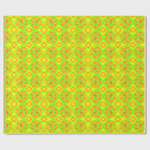 Papier Cadeau Citrus vert orange jaune ombre abstrait Conception (Plat)