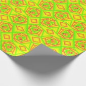 Papier Cadeau Citrus vert orange jaune ombre abstrait Conception (Coin)