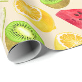 Papier Cadeau Citrus Wrapping Paper (Coin rond)
