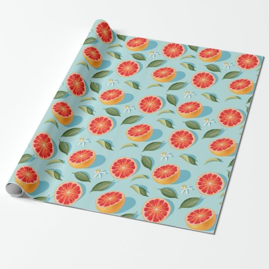 Papier Cadeau Citrus Wrapping Paper (Déroulé)