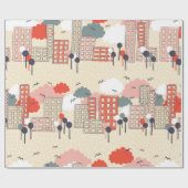 Papier Cadeau City seamless pattern (Plat)