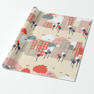 Papier Cadeau City seamless pattern