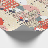 Papier Cadeau City seamless pattern (Coin)