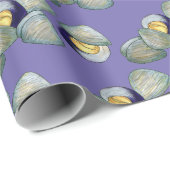 Papier Cadeau Clambos de littleneck Clambake Clambake Clam creus (Coin rond)