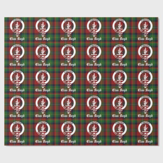 Papier Cadeau Clan Boyd Crest Tartan (Plat)