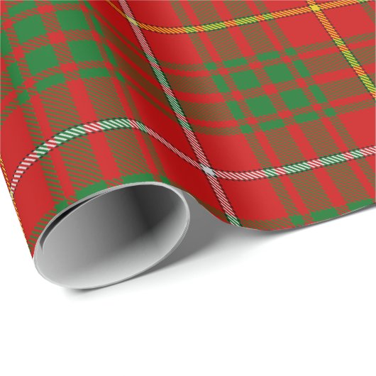 Papier Cadeau Clan Bruce Tartan (Coin rond)