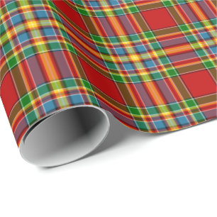 Papier Cadeau Clan Chattan Tartan Red Scottish Plaid