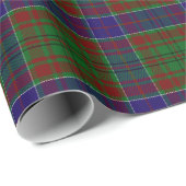 Papier Cadeau Clan écossais Adams Tartan Plaid (Coin rond)
