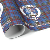 Papier Cadeau Clan écossais Anderson Crest & Tartan (Coin rond)
