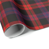 Papier Cadeau Clan écossais Brown Tartan Plaid (Coin rond)