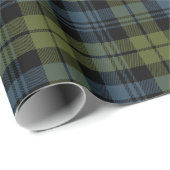 Papier Cadeau Clan écossais Campbell Tartan Plaid (Coin rond)