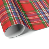 Papier Cadeau Clan écossais MacFarlane Red Tartan Plaid (Coin rond)