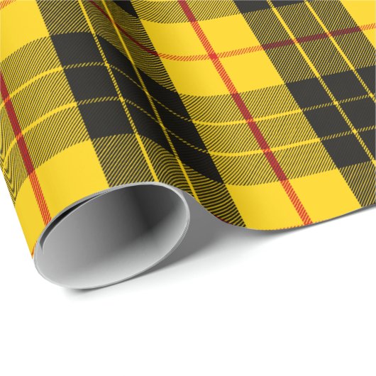 Papier Cadeau Clan écossais MacLeod Tartan Plaid (Coin rond)