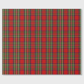 Papier Cadeau Clan écossais Stewart Tartan Plaid (Plat)