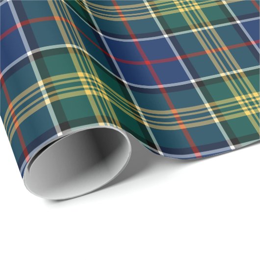 Papier Cadeau Clan Greene Tartan (Coin rond)