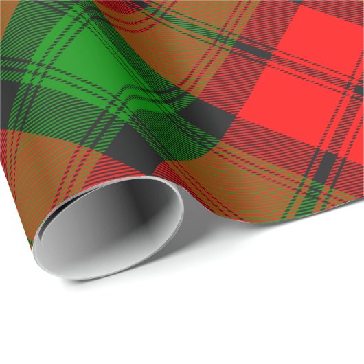 Papier Cadeau Clan Kerr Tartan (Coin rond)