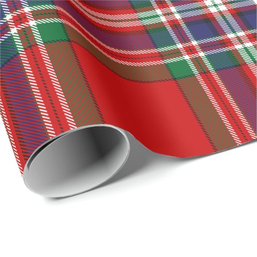 Papier Cadeau Clan MacFarlane Red Tartan (Coin rond)