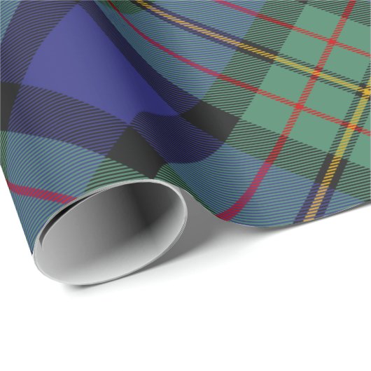 Papier Cadeau Clan MacLaren Tartan pivoté (Coin rond)
