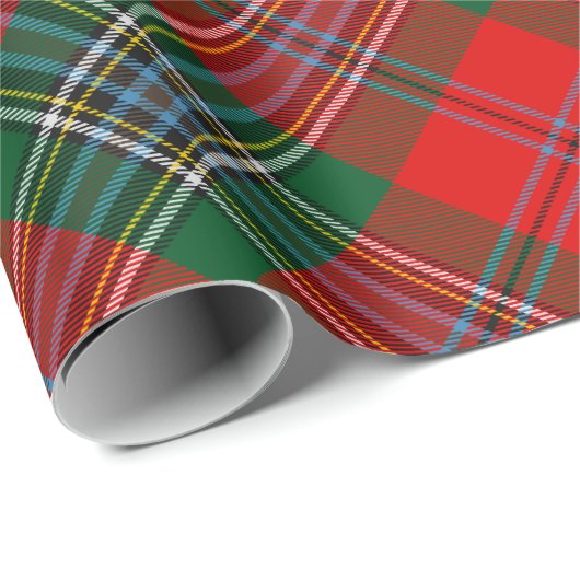 Papier Cadeau Clan MacLean Tartan (Coin rond)