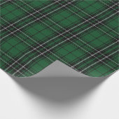 Papier Cadeau Clan MacLean Tartan de chasse verte et noire (Coin)
