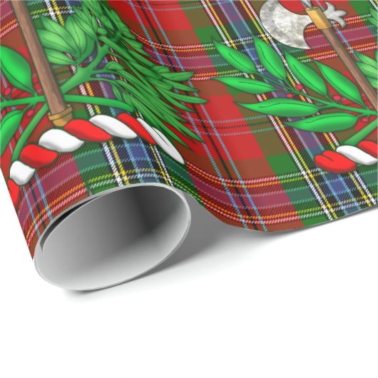 Papier Cadeau Clan MacLean Tartan Et BattleAxe Crest (Coin rond)