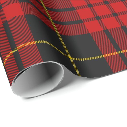 Papier Cadeau Clan MacQueen Tartan (Coin rond)