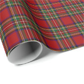 Papier Cadeau Clan PixDezines stewart tartan (Coin rond)