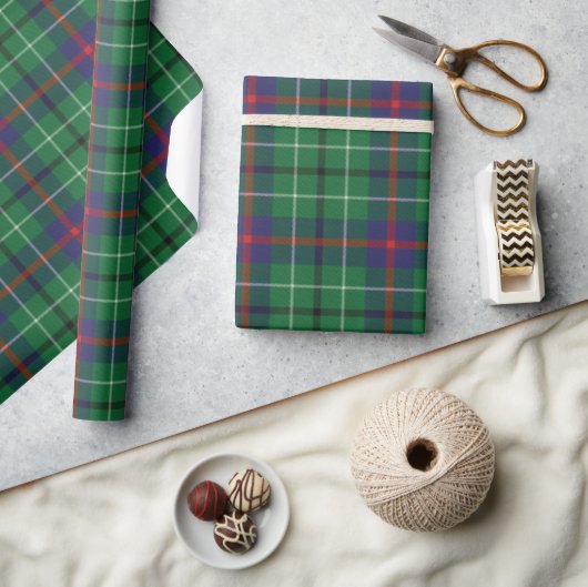 Papier Cadeau Clan Plaid Duncan Plaid Vert Bleu Rustique Tartan (Artisanat)
