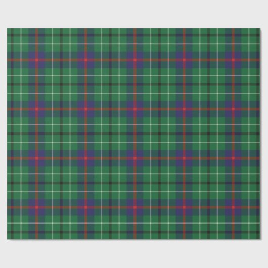 Papier Cadeau Clan Plaid Duncan Plaid Vert Bleu Rustique Tartan (Plat)