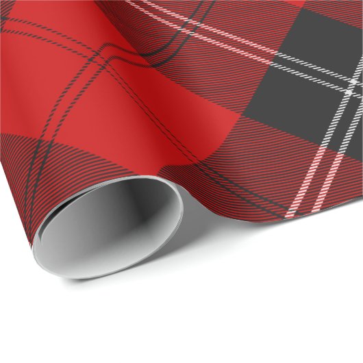 Papier Cadeau Clan Ramsay Red Tartan (Coin rond)