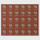 Papier Cadeau Clan Scott Crest Badge & Tartan (Plat)
