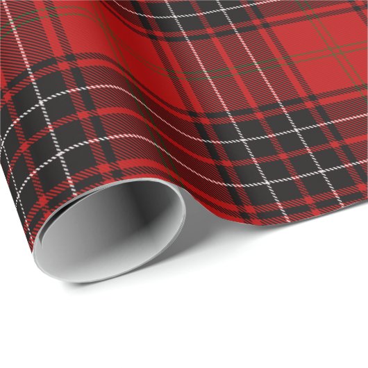 Papier Cadeau Clan Wemyss Tartan (Coin rond)