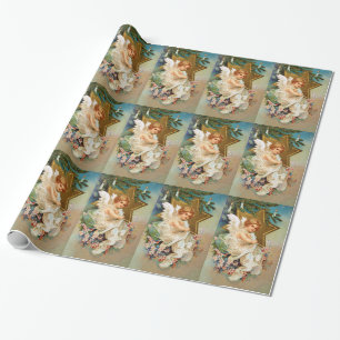 Papier Cadeau Clapsaddle : Ange de Noël