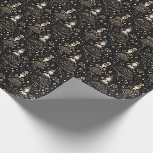 Papier Cadeau Clara Enchantant, Black Nutcracker Ballet (Coin)